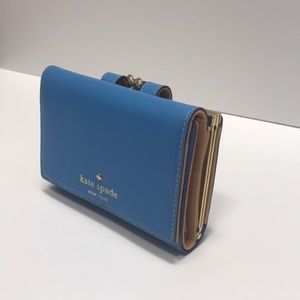 Kate Spade Trifold Wallet with Gold Closures